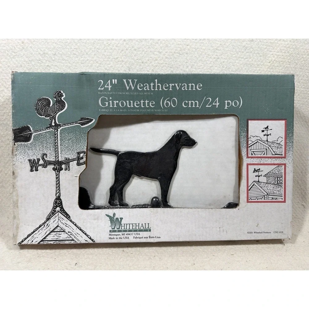Whitehall Products Labrador Retriever 24 Weathervane Black Aluminum USA Dog